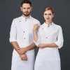 large size europe restaurant staff workwear uniform chef jacket Color White