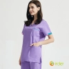 2022 Europe medical care beauty salon  nurse scrubs suits jacket pant work uniform Color purple scrubs suits
