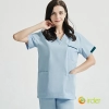 2022 Europe surgical medical care beauty salon workwear nurse scrubs suits jacket pant Color light blue scrubs suits