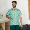 hot sale v-collar nurse uniform jacket top floral print men women nurse scrubs