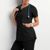 sim fit v-collar top pant nurse suits scrub uniforms two-piece set 10 colors Color Color 7