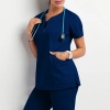 sim fit v-collar top pant nurse suits scrub uniforms two-piece set 10 colors Color Color 11