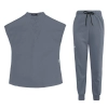 upgraded grey color medical scrubs suits jacket pant