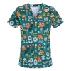 fashion cute cartoon animal fruit printing 100% cotton nurse work uniform scrubs suit jacket Color Color 10