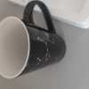 Constellation pattern office coffee cup tea cup Ceramic water cup  with cover and spoon