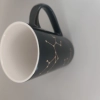 Constellation pattern office coffee cup tea cup Ceramic water cup  with cover and spoon