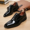 2022 Japanese style lace-up business formal soft fabric Faux Leather men shoes wedding shoes