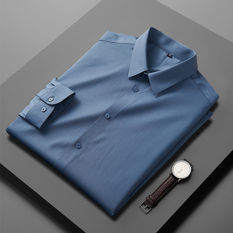 Irder - 2023 America popular long sleeve solid color business men shirt ...