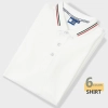 classic fashion trun down collar men tshirt polo shirt Color White