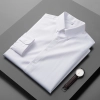 high quality fabric button down collar bussiness man shirt upgrade formal shirt Color White