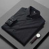 high quality fabric button down collar bussiness man shirt upgrade formal shirt Color Dark Grey