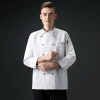 high quality chef coat cotton blends bread store white chef jacket chef workwear