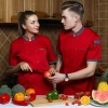  right openning front with pocket double breasted chef shirt workwear chef coat jacket
