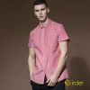 fashion france style ktv kfc restaurant stripes waiter jacket dealer shirt uniform Color men short sleeve pink shirt