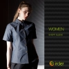 fashion long sleeve / short sleeve grey denim waiter shirt jacket waiter uniform