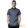 grey peter pan collar short sleeve waiter shirt waiter uniforms Color short sleeve male shirt
