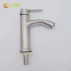 wholesale single tapholes cold water 304 stainless steel  lavatory basin faucet water tap rebrand supported