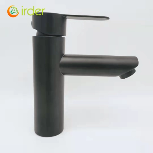 P-trap black baking finish double  tapholes mixer basin faucet lavatroy faucet