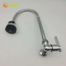Horizontal wall mounted household single handle faucet with Shower Nozzle water tap restaurant kitchen faucet allpoy glossy kitchen water tap faucet