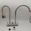 1 inlet 2 outlet high quality 304 stainless steel  restaurant hotel lavatory faucet kitchen basin water tap CF2614