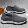 casual simple mesh summer wear men sport shoes loaf shoes Color Grey