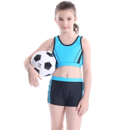 high quanity swim training girl swimwear teen short+top