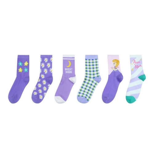 summer casual cartoon young lady girl woman socks cotton socks