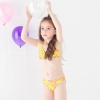 banana printing litte girl swaimwear bikini tenn swimwear