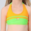 orange patchwork children girl swimwear teen girl swimsuit