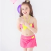 bow two-piece teen girl bikini tube top shorts swimwear