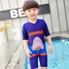 cute litte boy shark print children sunsuit swimwear