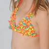 2025 cloth flower two-piece girl swimsuit swimwear 