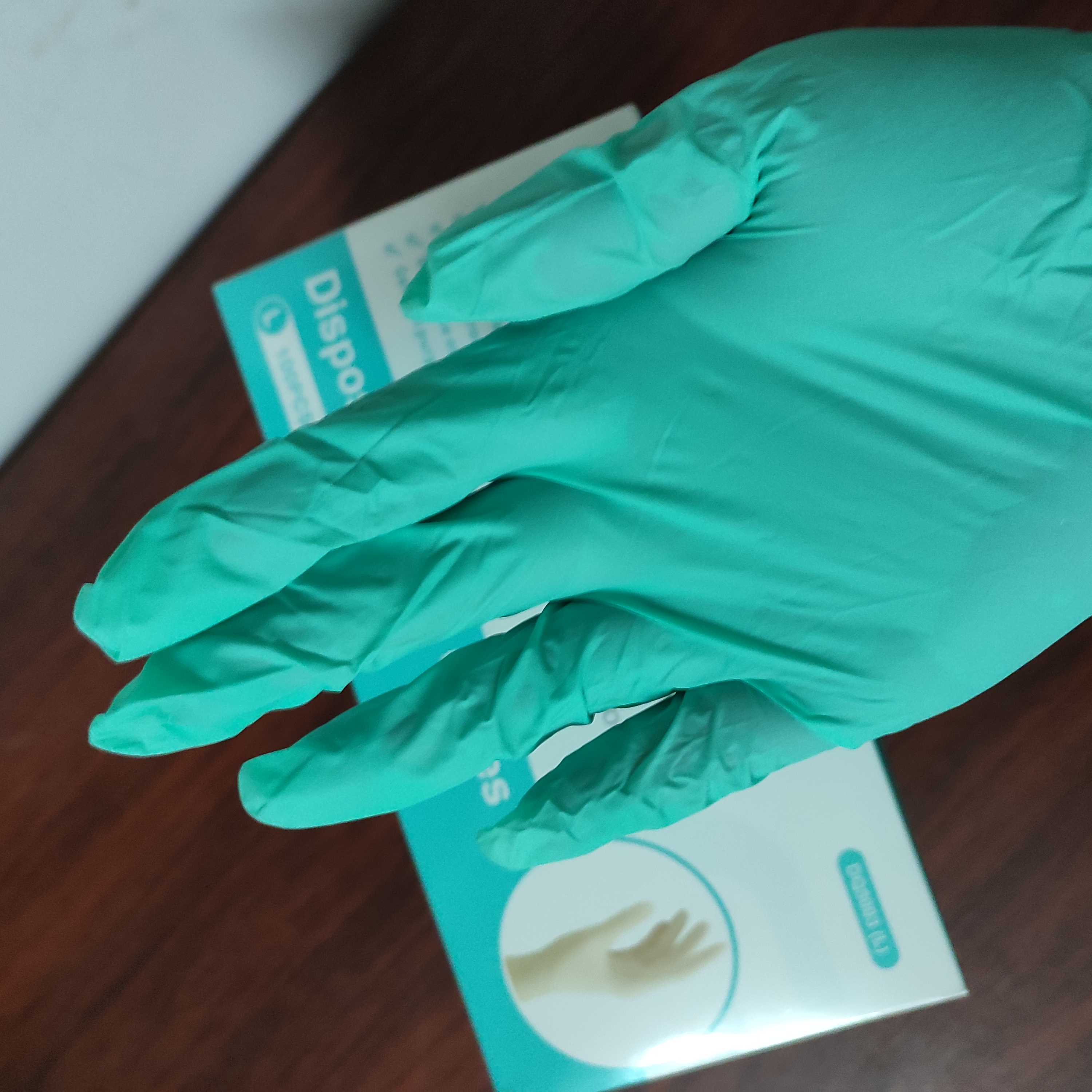 green color nitrile gloves customized gloves OEM pre-order