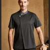 2023 new design short sleeve chef jacket chef uniform discount Color Black