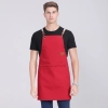 dual pocket long apron housekeepong apron store staff apron