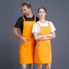 solid color cheap apron waiter apron housekeeping work apron Color Orange