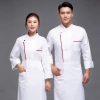 fashion 2025 new bright hem Asian restaurant chef jacket chef uniform