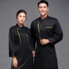 fashion 2025 new bright hem Asian restaurant chef jacket chef uniform