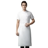 short sleeve round button women men chef jacket uniform