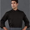 long sleeve white/black chef jacket coat uniform