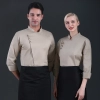 2022 Europe fashion khaki color long sleeve restaurant chef coat jacket uniform