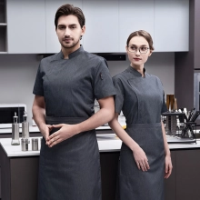 fashion Europe design short sleeve baker chef jacket work wear uniform