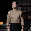 upgrade refeer collar chef jacket double breasted chef coat Color Khaki
