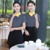 Asian style restaurant women waitress working wear shirt uniform