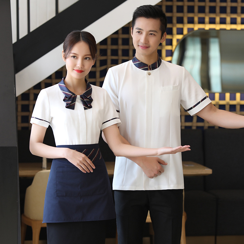 Irder - summer short sleeve waiter waitress work uniform bar restaurant ...