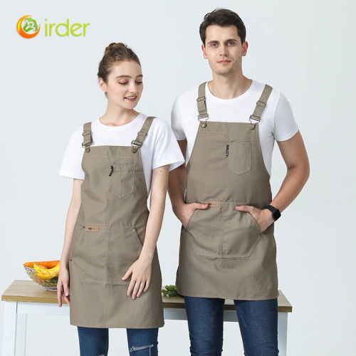 fashion solid denim bar cold drink store staff apron waiter work apron