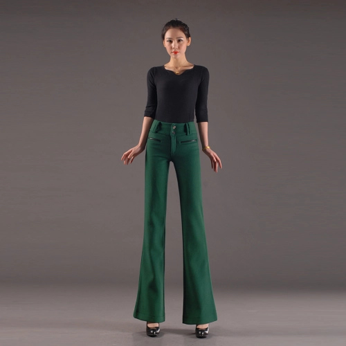 hot sale woolen straight leg woman large size flare pants trouser