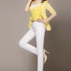 2023 classic good fabirc lady pant flare pant cotton women trousers Color White