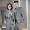 Europe style grey collor pant suits women men suits business work wear