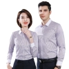 fashion high quality slim stripes men business shirt women work shirt